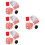 4Sets Gezelschap Rood Hout Duurzaam Set 7