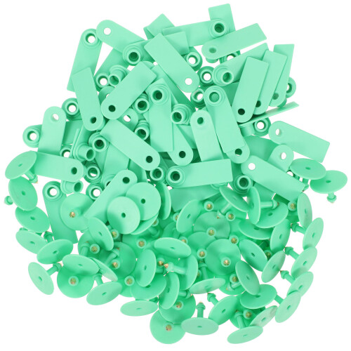 500Sets Lightweight Green Animal Ear Tags Blank for Veterinary Use 1