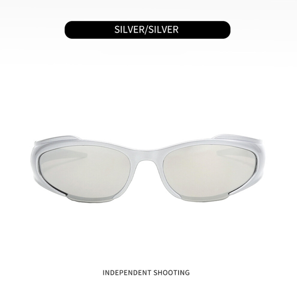 Dachuang Beauty Silver/White ( Frame Mercury) Y2k Uv Sunglasses For Friends & Family Gift