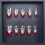 (S) Red Gradient Snowflake Almond Nails, 10 Pcs 6