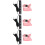 3Sets Practical Pink Harness and Leash Kit for Small Pets 9