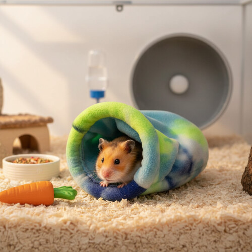 (S) Warm Fleece Pet Sleeping Bag for Hamsters 2