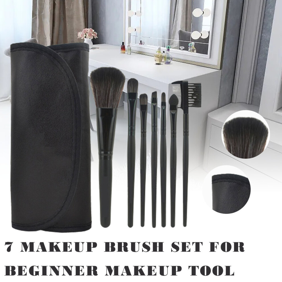 Dcph-Clothing 7Pcs Synthetic Fiber Makeup Brushes With Bag