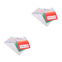 2Ensembles Cartes D'enchères Bridge PVC Colorées Pour Tournois Et Jeux