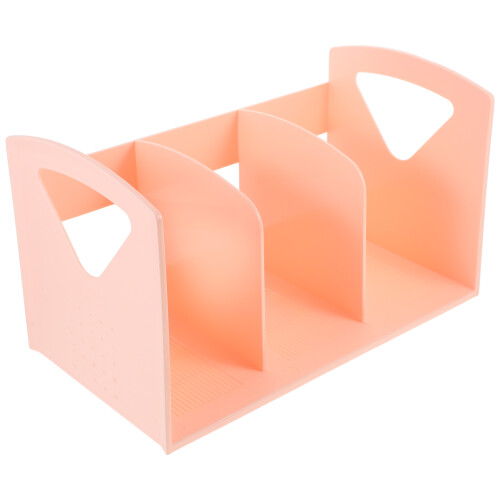 Khaki Office Bookshelf Portable Book Rack Practical Storage Use