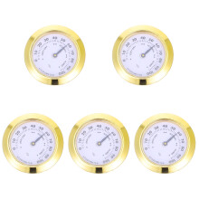 5Pcs Assorted Color Round Hygrometer Durable Plastic Indoor Outdoor