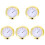 5Pcs Assorted Color Round Hygrometer Durable Plastic Indoor Outdoor 1
