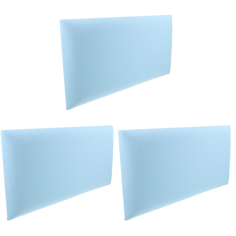 3Pcs Soft Pvc Anti-Collision Wall Pads For Baby Nursery Room Sky- Blue
