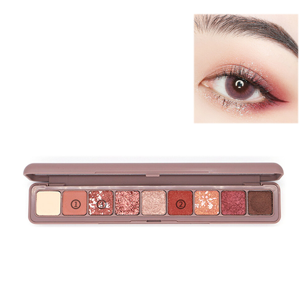 Sparkling Glittery Eyeshadow Palette Waterproof Eye Shadow Matte & Shimmer Eye Makeup Palette Long Lasting High Pigmented Warm Tones Suitable for