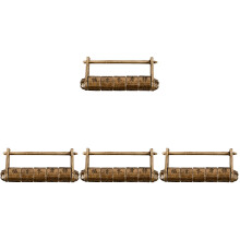 4Pcs Dark Brown Retro Combination Lock for Cabinet Security