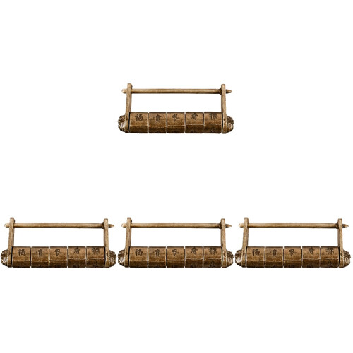 4Pcs Dark Brown Retro Combination Lock for Cabinet Security