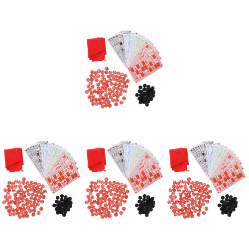 4Sets Gezelschap Rood Hout Duurzaam Set