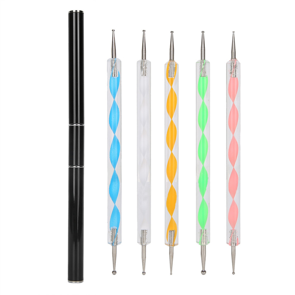Embossing Stylus Clay Sculpting Ball Styluses Double End Nail Art Design Tool Set For Polymer Clay Acrylic Nails Long Lasting Non-Corrosive