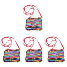 4Pcs Small Crossbody Sequin Purse Multi Coin Bag