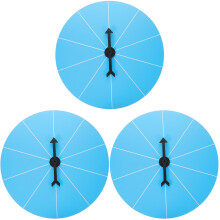 3Pcs Plastic Prize Wheel Blue Party Game DIY Rotating Wheel