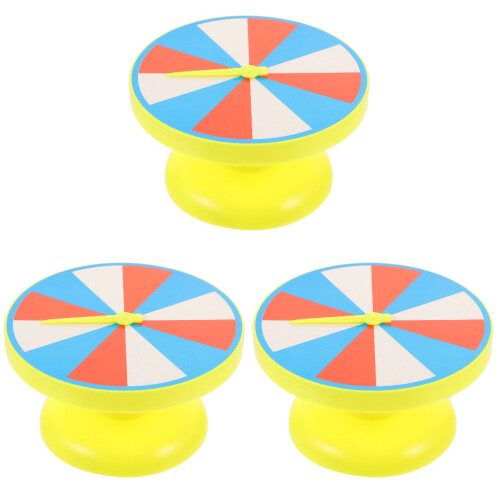 3Pcs Durable Plastic Rotatable Math Turntables for Party and Teaching