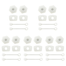 10Sets White Silicone Straw Covers Spillproof Tumbler Stopper Set