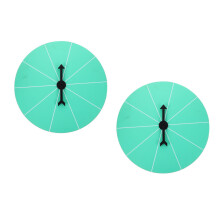 2Pcs Rotating Prize Wheel Plastic Party Game Wheel Light Green for Fun