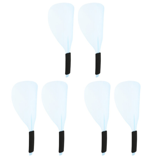6Pcs Haircut Eyes Protector Blue Plastic Shield for Salon Styling