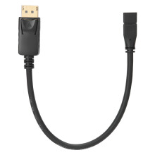 Right Angle DisplayPort Extension Cable4K Ultra HD With Gold Plated Connectors Secure Connection EMI Shielding For PC Monitor Connections