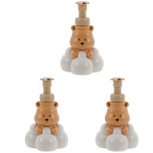 3Pcs Refillable Foaming Travel Bottles Pe Multi Cloud Bear Design