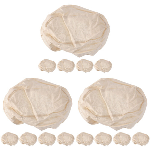15Pcs Baking Basket Cloth Covers Beige Kitchen Baking Supplies