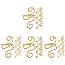 20Pcs Creative Golden Crochet Rings Aluminum Alloy Knitting Tools