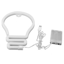 Environmentally Friendly Decorative Lighting USB Powered Neon Signs Flexible LED Bulb Shaped Neon Light With Dual Power Options For Modern Interior