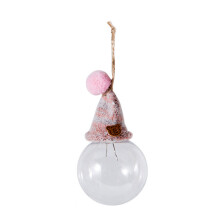 Customizable Christmas Ornament Bulb Swedish Handmade Tomte Decor Weatherproof Artificial Berry Stems Durable Clear Plastic Hanging Ball For Holiday