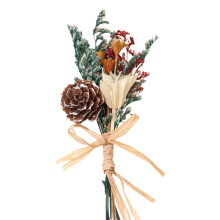 Nativity Scene Set Dried Flower Bouquet Artificial Silk Roses Rustic Religious Décor Mini Bouquet For Holiday Wedding Decoration DIY Craft Supplies