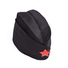 (Black, 1) Russian Army Cap Green Camo Badge Military Hat