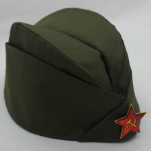 (Army Green, 3) Russian Army Cap Green Camo Badge Military Hat