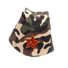 (Camouflage, 3) Russian Army Tricorne Cap Green Camo Badge