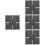 20Pcs Microfiber Pet Blanket Dark Grey Guinea Pig Cage Sleeping Mat 7