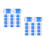 40Pcs Blue Beginner Knit Counters Plastic Stitch Markers for Home Use 11