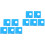 10Pcs Blue Mk8 Silicone Protective Heater Block Case for 3D Printing 4