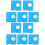 10Pcs Blue Mk8 Silicone Protective Heater Block Case for 3D Printing 5