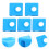 10Pcs Blue Mk8 Silicone Protective Heater Block Case for 3D Printing 8