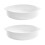 2Pcs Scratch-Resistant Ceramic Baking Dish White for Oven and Table 6
