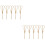 100St Khaki Bamboe Cocktailprikkers Fruit Snacks Schaarvormig Design 6