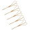 100St Khaki Bamboe Cocktailprikkers Fruit Snacks Schaarvormig Design 9