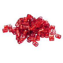 (Red) Hair Braiding Cuffs Set - 6 Colors (100 Pcs)