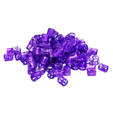 (Purple) Hair Braiding Cuffs Set - 6 Colors (100 Pcs)