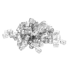 (Silver) Hair Braiding Cuffs Set - 6 Colors (100 Pcs)