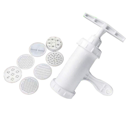 3St Witte DIY Noodle Maker Met 7 Mallen En Trechters 1