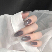 24pcs Black Jelly False Nails
