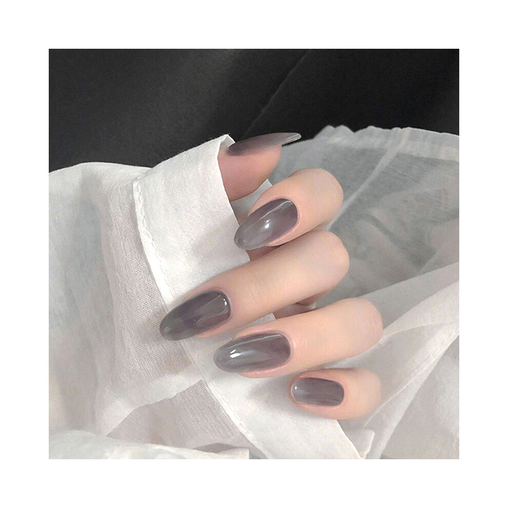Dachuang Beauty Black 24Pcs Jelly False Nails