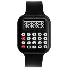 (Black) Kids Calculator Watch with Detachable Band