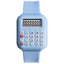 (Light Blue) Kids Calculator Watch with Detachable Band
