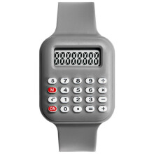 (Gray) Kids Calculator Watch with Detachable Band
